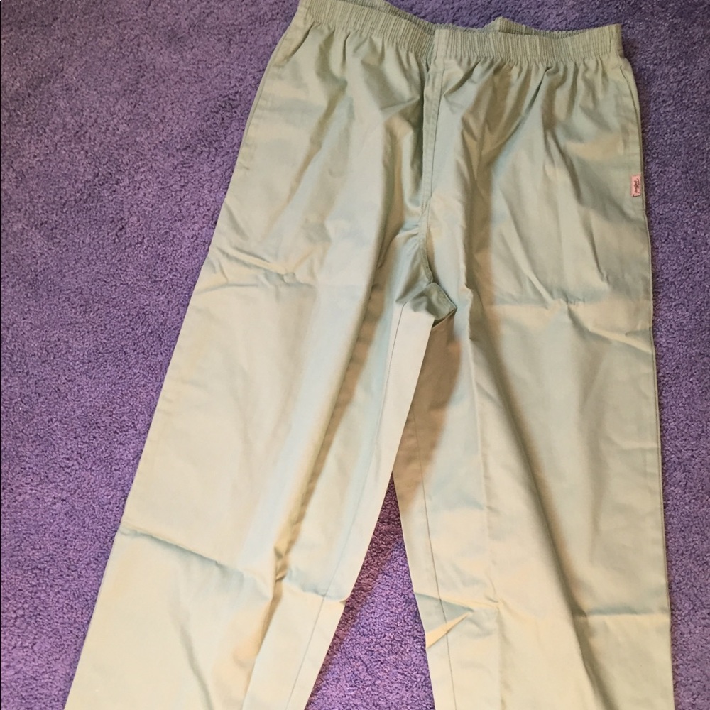 Olive green taffords PL scrub pants